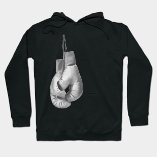 Boxing Gloves black and white boxing sport Hoodie